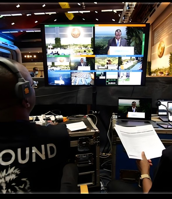 Production control room, UN Environment Assembly
