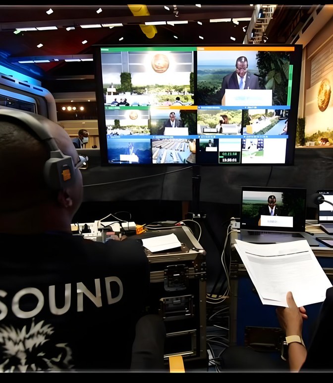 MoSound production control room at the UN Environment Assembly