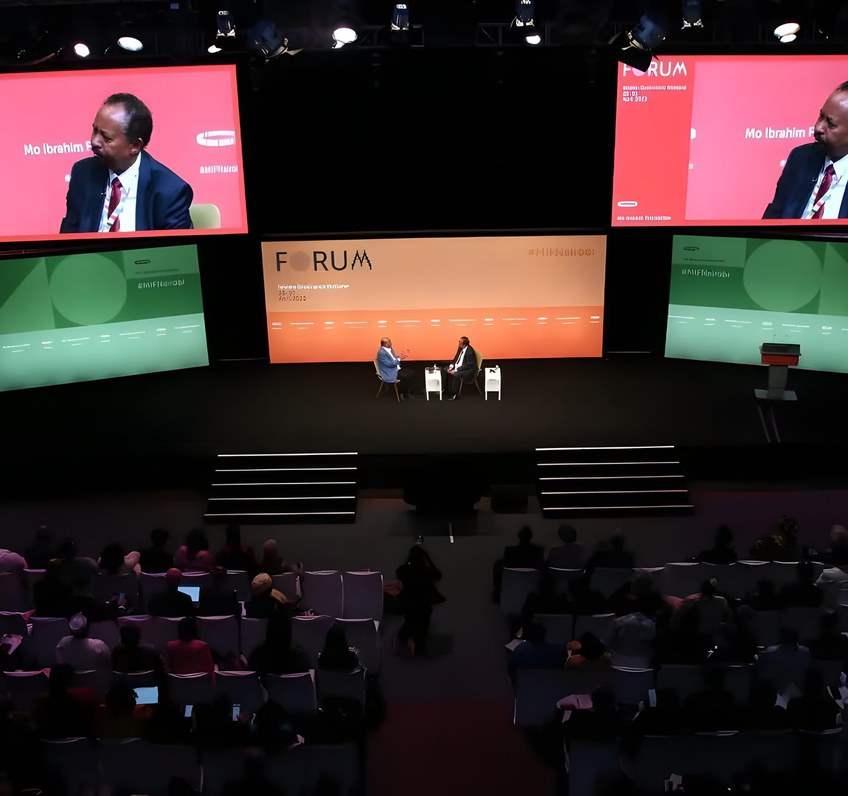 Mo Ibrahim Foundation forum stage produced by MoSound
