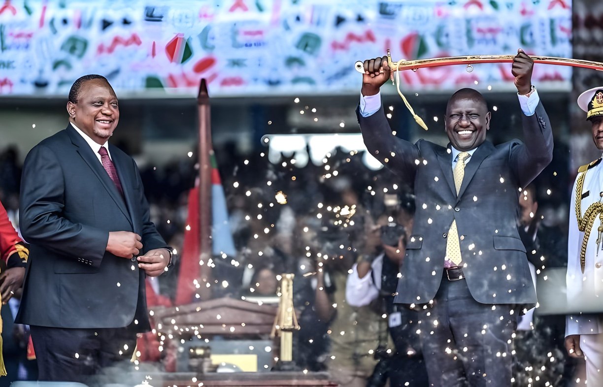 Handover moment at the 2022 Presidential Inauguration, filmed and broadcast live